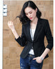 Womens Business Suits Spring Autumn Elegant One Button Slim Office Female Blazers Jackets Short Casual Women Tops Y120
