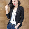 Womens Business Suits Spring Autumn Elegant One Button Slim Office Female Blazers Jackets Short Casual Women Tops Y120
