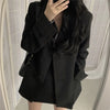 Womens Elegant Office Single-breasted Blazer Or High Waist Skirt Lady Uniform Loose Office Spring Autumn Chic New