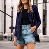 Womens Blazer Autumn Solid Long Sleeve Outwear ZANZEA Lapel Office Lady Cardigans Casual Single Breasted Oversized Coats