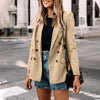 Womens Blazer Autumn Solid Long Sleeve Outwear ZANZEA Lapel Office Lady Cardigans Casual Single Breasted Oversized Coats