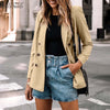 Womens Blazer Autumn Solid Long Sleeve Outwear ZANZEA Lapel Office Lady Cardigans Casual Single Breasted Oversized Coats