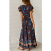 Womens Floral Long Maxi Dress Female Lady  Holiday Indie Folk Dresses Long Sleeve Party Summer Beach Sundress New