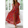 Womens Floral Long Maxi Dress Female Lady  Holiday Indie Folk Dresses Long Sleeve Party Summer Beach Sundress New