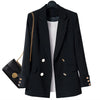 Womens Long Blazer Double Breasted Solid Formal Suit Jacket Loose Coat Wild Tops Women's Clothing