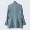 Womens Long Blazer Double Breasted Solid Formal Suit Jacket Loose Coat Wild Tops Women's Clothing