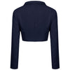 Womens Long Sleeves Blazer Wrap Tops Casual Solid Color Office Lady Cropped Blazers Jacket Female Business Suit Femme  Workwear