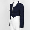 Womens Long Sleeves Blazer Wrap Tops Casual Solid Color Office Lady Cropped Blazers Jacket Female Business Suit Femme  Workwear