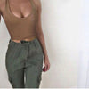 Womens Sexy Casual Slim Sleeveless Tank Tops Vest Solid Color Crop Top For Ladies Fitness Vest Women Clothing Tops HO966276