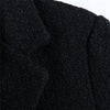 Womens Short Blazer Vintage Single Breasted Black Suit Jacket Applique Slim Coat Solid Color Formal Blazer