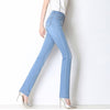 Womens Skinny Denim Jeans For Spring Summer Straight Slimming Pencil Feet Straight Plus Size Cotton Stretch Jeans Light Blue 6XL