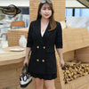 Womens Skirt Suits Spring Autumn Female Blazer Clothing Set Coat+mini Skirts 2pcs Double Breasted Big Size Ladies Clothes H139