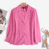 Womens Street Blazer ZANZEA Solid Long Sleeve Cardigans Autumn Oversized Cotton Linen Outwear Female Casual Loose Coats