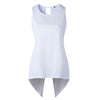 Womens Summer White Blouses Sleeveless Ladies Top Female Cross Irregular O-Neck Woman Blouse Shirt Tops for Women 2022 Tank 3XL