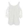Womens Tops and Blouse Shirt Blusas Mujer 2022 Women's Fashion Casual Hollow Out Sleeve Off Shoulder Shirt Boho Tops MC-378