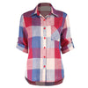 Womens Tops and Blouses 2022 Elegant Plaid Print Button Long Sleeve Shirts Tunic Ladies Top Clothes Womens Clothing
