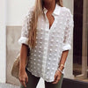 Womens Tops and Blouses Elegant Long Sleeve Chemise Femme Polka Dot Loose OL Shirt Ladies Chiffon Blouse Dames Blusa Feminina