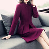 Womens Tweed Wool 2 Piece Skirt Suits Autumn Winter Elegant Office  Designer Slim Business Ladies Professional Sets