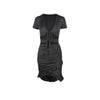 Womens V Neck Wrap Short Mini Dress Ladies Bodycon Summer Hollow Out Sexy  Evening Party Dress