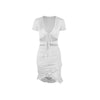 Womens V Neck Wrap Short Mini Dress Ladies Bodycon Summer Hollow Out Sexy  Evening Party Dress