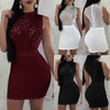 Womens Very Sexy Bodycon Dress O-Neck Pencil Party Club Dress Ladies Skinny Sequins Patchwork Slim Mini Dresses Female Clothing