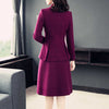 Womens Winter Tweed Wool 2 Piece Skirt Suits Autumn Winter Elegant Office  Designer Slim Business Ladies Professional Sets