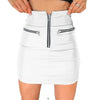 Womens Zipper Skirt Pu Leather High Waist Pencil Evening Party Clubwear Bodycon Short Mini Skirt Package Hip Skirt