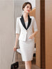 Womens blazer Skirt Two Piece Sets 2023 Spring Autumn Office Ladies Elegant Formal Suits Jecket Back Split Midi Skirt Chic Sets