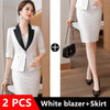 Womens blazer Skirt Two Piece Sets 2022 Spring Autumn Office Ladies Elegant Formal Suits Jecket Back Split Midi Skirt Chic Sets