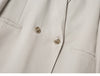 Wool Blend Blazer Women Loose Double Breasted Long Sleeve Simple Elegant Autumn Winter Office Lady Suit Coat 2022