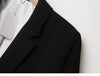 Wool Blend Blazer Women Loose Double Breasted Long Sleeve Simple Elegant Autumn Winter Office Lady Suit Coat 2022