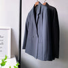 Wool Blend One-button Silhouette Casual Suit Women Blazer