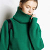 Wool Turtleneck Sweater Women Thicken Knitted Sweaters Autumn Winter Solid Oversized Pullover Casual Long Sleeved Warm Jumpers