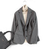 Woolen Blazer women jacket Winter  Vintage British style herringbone casual suit women Grey Blazers women