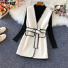 Woolen Vest Wear Women's Spring and Autumn Korean Loose Slim Mid-length Suit Jacket Trend Net Red Vest Elegant Female