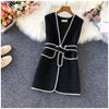 Woolen Vest Wear Women's Spring and Autumn Korean Loose Slim Mid-length Suit Jacket Trend Net Red Vest Elegant Female