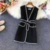Woolen Vest Wear Women's Spring and Autumn Korean Loose Slim Mid-length Suit Jacket Trend Net Red Vest Elegant Female