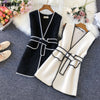 Woolen Vest Wear Women's Spring and Autumn Korean Loose Slim Mid-length Suit Jacket Trend Net Red Vest Elegant Female