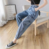 Work wear jeans women 2022 European Harun loose tight waist handsome high waist SLIM STRAIGHT pants