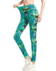 Workout Legging Autumn Winter Female Bright Color Legging High Waist Attractive Graffiti Abstract Printed Trouser