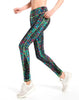 Workout Legging Autumn Winter Female Bright Color Legging High Waist Attractive Graffiti Abstract Printed Trouser