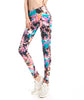 Workout Legging Autumn Winter Female Bright Color Legging High Waist Attractive Graffiti Abstract Printed Trouser