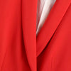 XEASY 2022 Women Elegant Red Notched Long Sleeve Suit Female Vintage Loose Office Lady Double Breasted Blazer Casual Tops