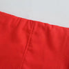 XEASY 2022 Women Two-piece Set Cotton Red Vintage Office Lady Hidden Breasted Short Blazer Female Slim High Waist Skirt Suits