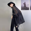 XITAO Solid Color Women Blazer Summer Perspective Sun Protection Loose Casual 2022 Trendy All-match Top WMD0759