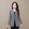 XL-5XL Spring Women's Jacket Plaid Long Sleeve Blazer Women Clothes Elegant Ladies Business Office Suit Outerwear