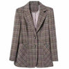 XL-5XL Spring Women's Jacket Plaid Long Sleeve Blazer Women Clothes Elegant Ladies Business Office Suit Outerwear