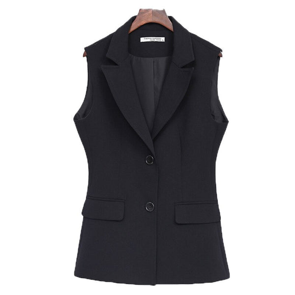 XL-8XL Extra Large Size Women's Professional Black Vest Jacket Women 2022 Product Sleeveless Vest Suit Jacket