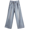 XS-4XL Plus Size Loose Jeans Women Casual Jeans 2022 Summer Autumn Thin Denim Trousers Straight Wide Leg Jeans