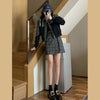Xiaoxiangfeng suit female 2023 early autumn retro trend fried street stitching jacket skirt two-piece set